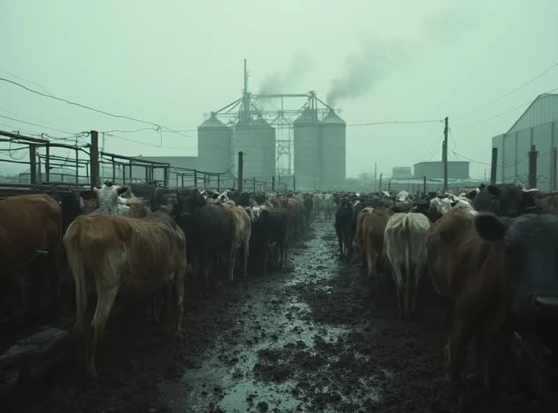 Industrial feedlot conditions