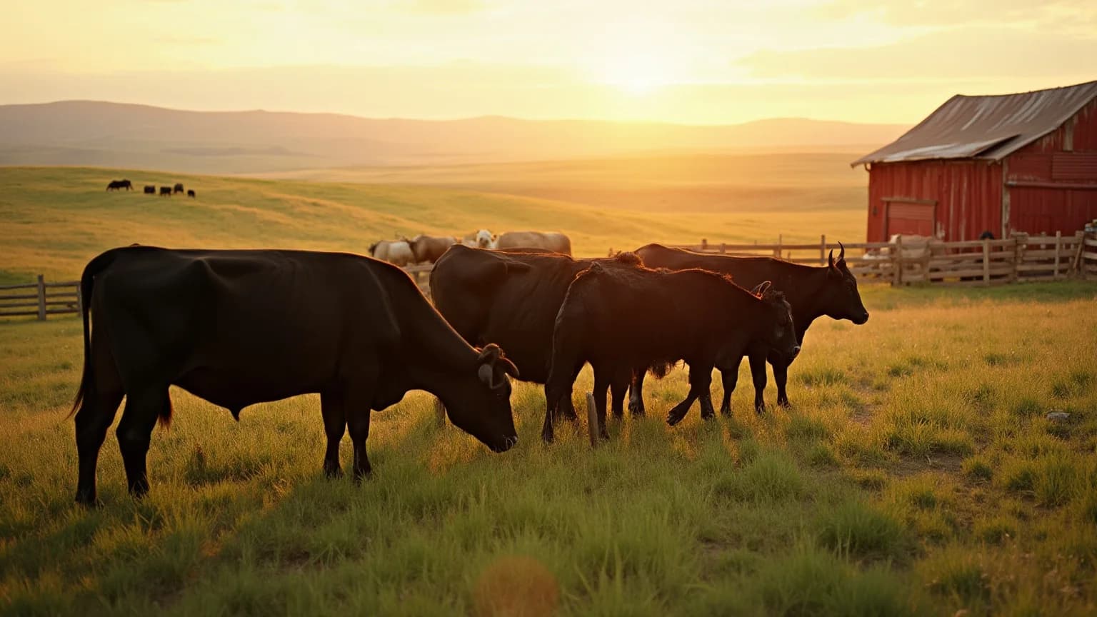Primal 500 ranch at golden hour